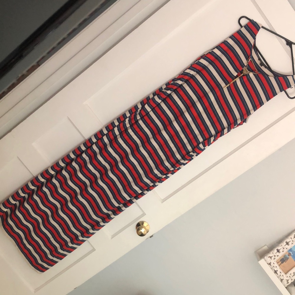 Rachel Zoe For Pea In The Pod Maternity Striped Maxi Dress | Large